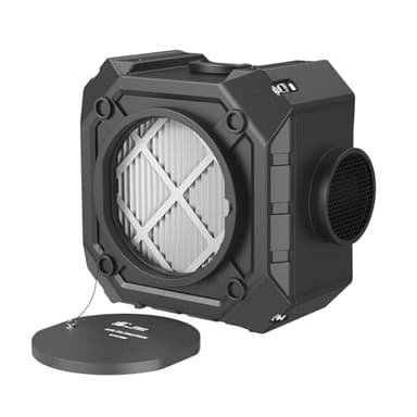 M-T Air Scrubber with 3 Stage Filtration, Stackable Negative Air Machine Cleaner 550 CFM for Industrial and Commercial Water Damage Restoration Air Scrubber with MERV-10, HEPA, Activated Carbon Filter