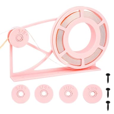 Mini Tabletop Foiler for Stained Glass 3/16, 7/32, 1/4,and 5mm, Stained Glass Copper Foiling Tool with Foil Separator and Dispenser, Four Replaceable Sizes with Mounting Screws