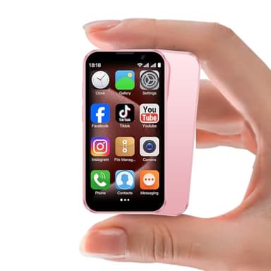 Zylofy Mini Phone 3.0" Unlocked Mini Smartphone for Kids World's Smallest Cell Phone Quad Core Dual Sim Card Face ID Android Compact Small Mobile Phones for Student Pocket 2GB+16GB Pink