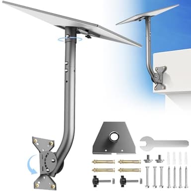 Gen 3 Mount for Starlink, 360° Adjustable Wall & Roof Mounting Kit Compatible with Starlink V3 Standard Dish for Concrete or Wood Walls, Easy Installation, Include Aluminium Gen 3 Pipe Adapter