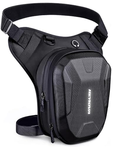 Motorcycle Leg Bag for Men Women, Thigh Bag with Reflective Logo and Removable Leg Straps Can Crossbody Fanny Pack, Motorcycle accessories gear Use for Outdoor Cycling Hiking Camping Fishing