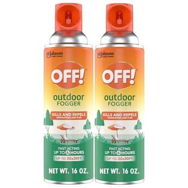 OFF! Outdoor Insect & Mosquito Repellent Fogger, Backyard Pretreat, Kills & Repels Insects in an up to 900 sq, ft, area, 16 oz (Pack of 2)