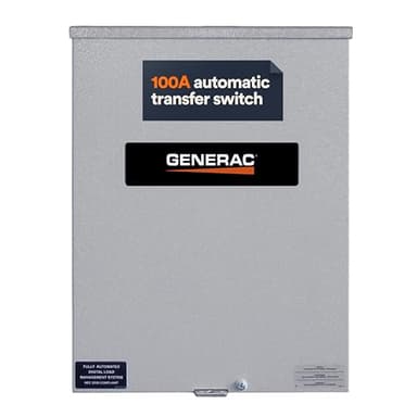 Generac 100-Amp Automatic Generator Transfer Switch, Single Phase, Service Entrance Rated, NEMA 3R Outdoor Enclosure