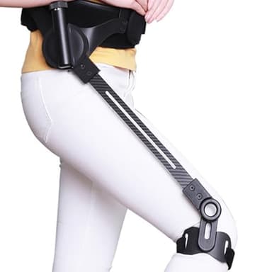 Wearable Bionic Power Exoskeleton for Walking,Adjustable 3 Strength, Bionic Body Power Walking Aids for Adults Elderly,Travel/Daily Mobility Support (Right Leg, L)