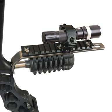 - QI HUO JU - Archery Bow Flashlight Mount Universal Bowfishing Light Mount Stabilizer Holder for Compound Bow Outdoor Hunting Shooting Accessories