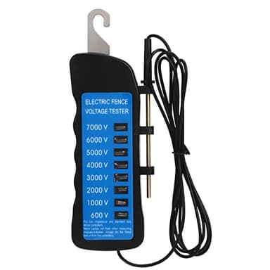 Chazcool 7000V Electric Fence Tester, ABS Eight Light Indicator Voltage Tester for Agricultural Supply Fencing