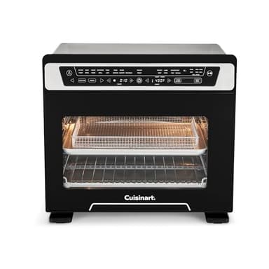 Cuisinart 15-in-1 Extra-Large Digital Air Fryer Oven with 9"x13" 2-in-1 Pan, Air Fry 4 Lbs of Wings, Cook a 13 Lb Turkey or 5+ Lb Chicken, Toast 9 Slices of Bread, and Bake a 13" Pizza, TOA-112