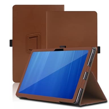 Case for Wacom Movinkpad Pro 14 14 inch, Wacom Movinkpad Pro 14 Tablet Case, Folding Stand Protective Cover with Pencil Holder and Wrist Strap, Full Protection. (Brown)