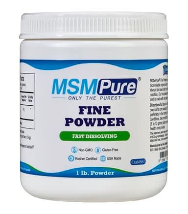 KALA HEALTH MSMPure Fast Dissolving Fine MSM Powder Crystals – US-Made MSM for Joint Health, Skin Appearance, and Hair & Nail Support – 1 lb, Organic Sulfur