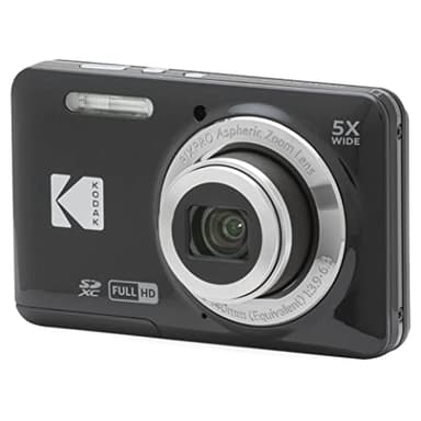 Kodak PIXPRO FZ55-BK 16MP CMOS Sensor Digital Camera 5X Optical Zoom 28mm Wide Angle 1080P Full HD Video 2.7" LCD Vlogging Camera (Black)