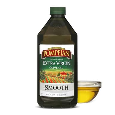 Pompeian Smooth Extra Virgin Olive Oil, Contains Polyphenols, First Cold Pressed, 68 Fl Oz