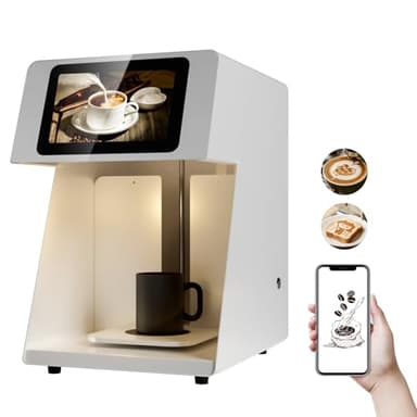 FOODHOO Coffee Latte Art Machine - 5-Second Custom Coffee Printer for Lattes, Breads & Cookies | Boost Drink Interest & Social Media Buzz | Perfect for Cafés, Bakeries & Home Use | 600DPI Resolution