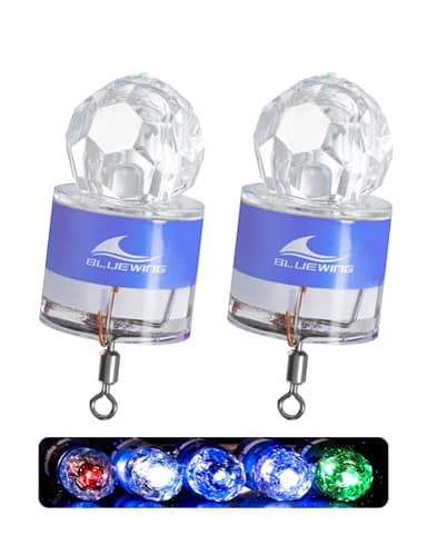 BLUEWING 2pcs Club Deep Drop Light Diamond Fishing Lamp 3X-5X Brighter Water-Activated LED Swordfish Underwater Flasher, Purple