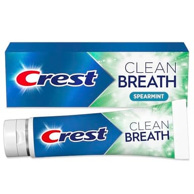 Crest Toothpaste Clean Breath Spearmint 4.6oz – Neutralizes Bad Breath, Antibacterial Protection, Fights Cavities, Freshens Breath, Gently Whitens