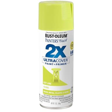 Rust-Oleum 249104 Painter's Touch 2X Ultra Cover Spray Paint, 12 oz, Gloss Key Lime