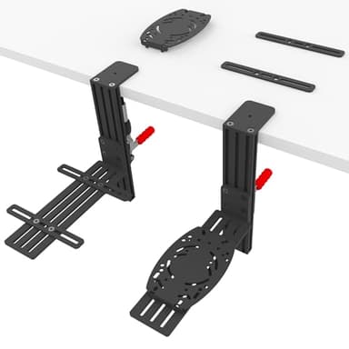 Flight Sim Hotas Desk Mount Compatible with Logitech X56,X52,X52 Pro/Thrustmaster T-Flight Hotas X,SimTask Farmstick,Sol-R2,T16000M FCS/VKB Gunfighter Mk.lll,Gladiator/Pro/Airrow/VPC Mongoos T-50
