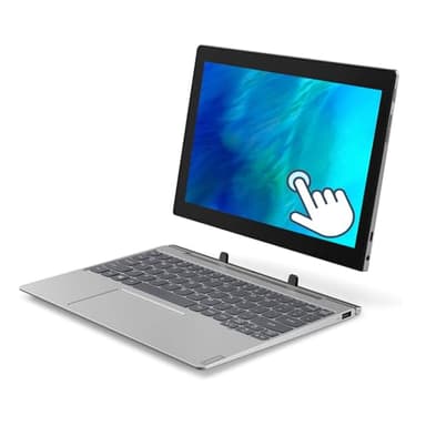 Lenovo Ideapad D330 2-in-1 Tablet, Intel Celeron N4000, 10.1" IPS Touchscreen (1280 x 800), 4GB RAM, 64GB SSD, Japanese Keyboard, Camera, Windows 11 Pro (Renewed)