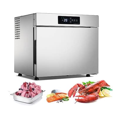 Kolice Commercial 32L Countertop Shock Freezing Blast Chiller & Freezer, Chest Freezer, Blast Freezer, Freezer Cabinets for ice cream, pastry, seafood, desserts, meat-Lowest Temperature -35C(-31°F)