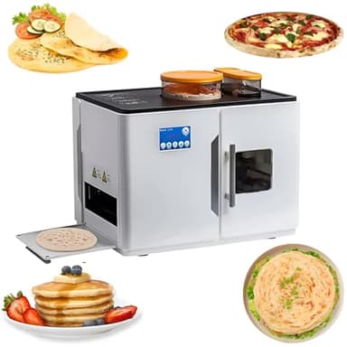 Roti Maker - Fully Automatic Flatbread Machine for Easy Preparation of 20 Tortillas and Pitas with One-Button Function for Perfect Indian Roti Cooking
