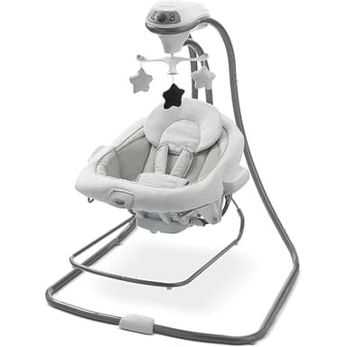 Graco DuetConnect LX Portable Baby Swing and Bouncer, Multi-Direction Baby Bouncer Seat, Multiple Swing Speeds, Redmond