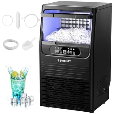 EUHOMY Commercial Ice Maker Machine,70lbs/24H,36 Ice Cubes in 8-12 Mins,Under Counter Ice Maker with Water Filter,12lbs Storage Capacity,Freestanding Ice Machine for Home/Bar/Cafe/Restaurant