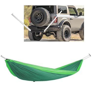 Kojem Hitch Mount Hammock Stand for 2" Vehicle Receiver hitches Class III & IV Trailer Hitch Steel Aluminium Powder Coated Stand 300lbs Capacity (Black+Silvery)