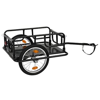 PEXMOR Foldable Bike Cargo Trailer with Universal Bike Hitch, Bicycle Wagon Trailer with 16" Wheels & Reflectors, Large Loading Bike Trailer Storage Cart