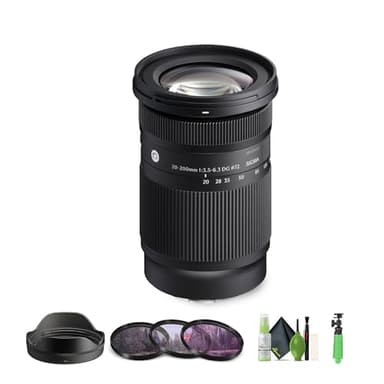 Sigma 20-200mm f/3.5-6.3 DG L-Mount (796969) Bundle. The Ideal Lens for Professional Portraits, Weddings Indoor/Outdoor Adventure, Wildlife, Travel, Sarfari, Photography use + Accessories