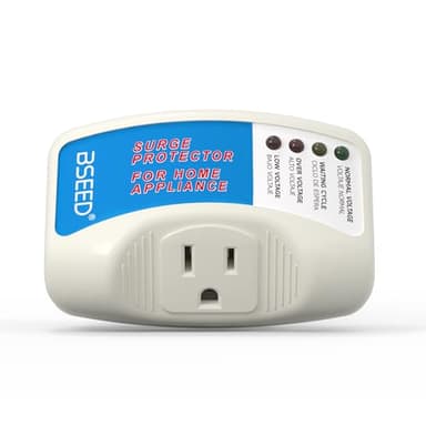 BSEED Surge Protector for Refrigerator, Single Outlet Surge Protector Plug in for Home Appliance Multi Function Plug with Protection Wall Mount Power Suppressor for TV/PC/PS5, 15A, 125V, 1875W, 1 Pack