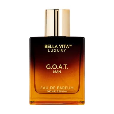 BellaVita Luxury G.O.A.T. Men's Eau De Parfum (3.4 fl.oz) | Natural Refreshing Notes of Bergamot, Lavender, Vetiver & Patchouli Oriental | Fresh Perfume for Men | Valentine's Day Gift for Him