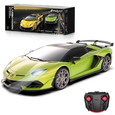 AEROQUEST Lamborghini Remote Control Car, 1:24 Scale Electric Sport Racing Hobby Toy Car Lamborghini Model Vehicle for Boys Girls Birthday Gifts, Green