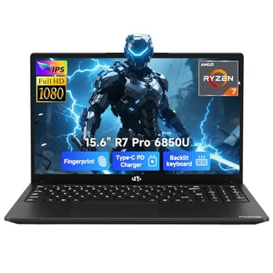NIMO 15.6" FHD Business Laptop, AMD Ryzen 7 PRO 6850U, 32GB LPDDR5 1TB SSD, Radeon 680M Graphics, (Beat i7-1360P Up to 4.7GHz) 100W PD, Win 11 2Y Warranty Backlit Keyboard for Creative & Gaming