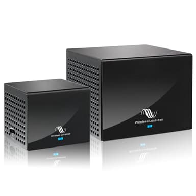Nodelay S-AIR100-PRO Wireless Rear Speaker kit, 5.8G Low Latency Audio Transmitter and Receiver, 80W+80W high Power, Compatible with A/V Receiver, Stable and Anti-Interference
