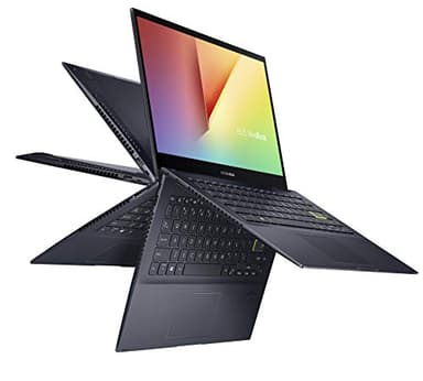 ASUS VivoBook Flip 14 Thin and Light 2-in-1 Laptop, 14” FHD Touch Display, AMD Ryzen 7 4700U, 8GB DDR4 RAM, 512GB SSD, Glossy, Stylus, Windows 10 Home, Fingerprint Reader, Bespoke Black, TM420IA-DB71T