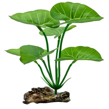 Silk Aquarium Plants Betta Fish Tanks Decor 6-in Soft Aquarium Decorations Fish Tanks Plants Leaf Hammock, Artificial Aquarium Plant Fish Tank Decorations Accessories Goldfish Reptile Plants Driftwood