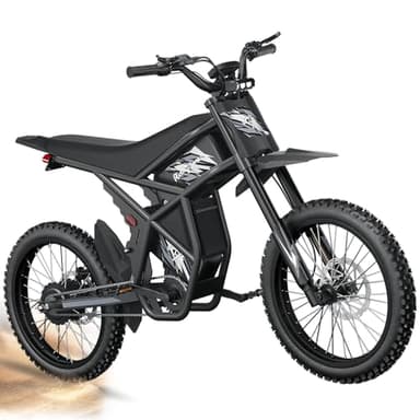 Bootime GT73 Electric Dirt Bike 2500W Electric Bike for Teens with 48V 36.4AH Battery,Max 37MPH Electric Motorcycling with 25" Knobby Tire Hydraulic Brakes Mountain Off-Road Ebike