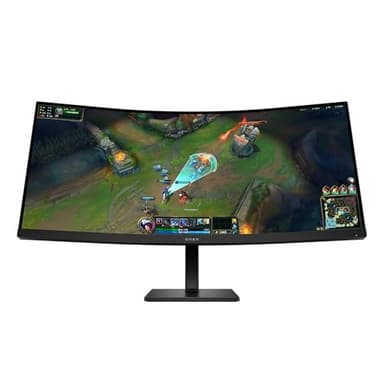 HP OMEN 34 inch WQHD 180Hz Curved Gaming Monitor, Wide QHD Display (3440 x 1440), VA Panel, VESA DisplayHDR 400, 1ms MPRT (with Overdrive), AMD FreeSync Premium Technology, Black, OMEN 34c G2 (2025)