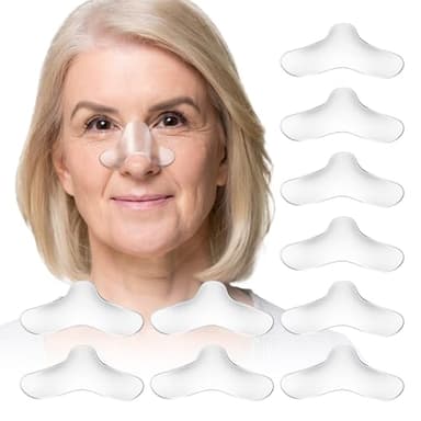 10 Pack CPAP Nose Pads, Anti Leak CPAP Nose Protector for Most Masks, Reusable Silicone Gel Nasal Pads - Relieve Pressure & Skin Irritation, Give Excellent Cushion