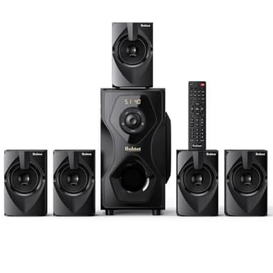 Bobtot Surround Sound Speakers Home Theater Systems - 700 Watts Peak Power 5.1/2.1Wired Stereo Speaker System 5.25" Subwoofer Strong Bass with Bluetooth ARC Optical Input