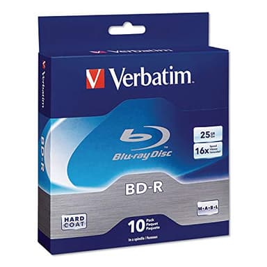 Verbatim BD-R Blu-Ray Disc, 25GB, 6X, 10/Pk