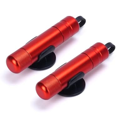 LANBOUY 2 Pack Car Window Breaker Seatbelt Cutter Tool, Glass Breaker Hammer Seatbelt Cutter Safety Glass Breaking, Life Saving Safe Emergency Escape Tool (Red)