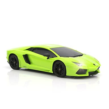 QUN FENG RC Car 1:18 Lamborghini Aventador 2.4G Radio Remote Control Cars Electric Car Sport Racing Hobby Toy Car Grade Licensed Model Vehicle for Kids, Green