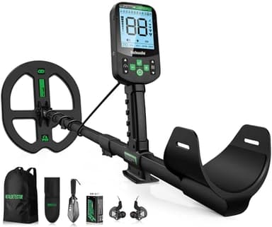 48" MAX Deep Depth Metal Detector for Adults, Professional Gold Detector with Pinpointer & All Metal Mode, Double-D Coil Waterproof Metal Detector Kit for Beach, Detector De Metales Oro Y Plata