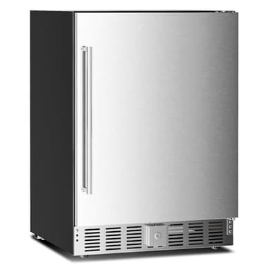 Antarctic Star Outdoor Beverage Refrigerator 24 Inch Wide,Stainless Steel Mini Fridge 180 Can for Undercounter Built-in or Freestanding, Wine Cooler for Home and Patio,Fast Cooling, Low Noise, 32-50°F