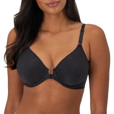 Bali Women's Comfort Revolution Front-Close Shaping Underwire Bra, Black,42C