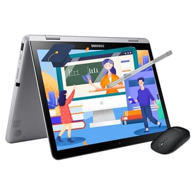 SAMSUNG 12.2" FHD 2-in-1 Touchscreen Chromebook Plus Laptop, Intel Celeron 3965Y, 4GB RAM, 64GB eMMC, Camera, Wi-Fi, Bluetooth, Stylus Pen, Wireless Mouse, Silver (Renewed)