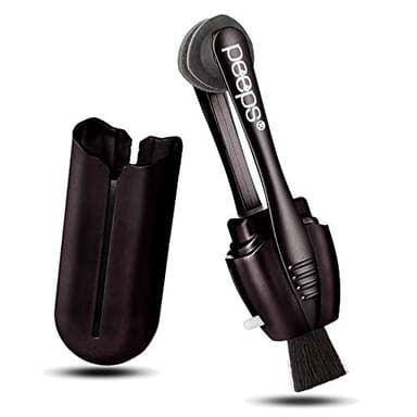 Peeps Carbon Klean Eyeglass Lens Cleaner - Efficient and Durable Carbon Microfiber Technology - Exclusively Used by NASA - 500 Uses (Black Soft Touch)