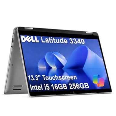 Dell Latitude 3340 3000 2-in-1 Business Laptop (13.3" FHD Touchscreen, Intel i5-1335U (> i7-1255U), 16GB DDR5 RAM, 256GB SSD), 1080p IR Webcam, Intelligent Audio, Flip Convertible Yoga, Win 11 Pro