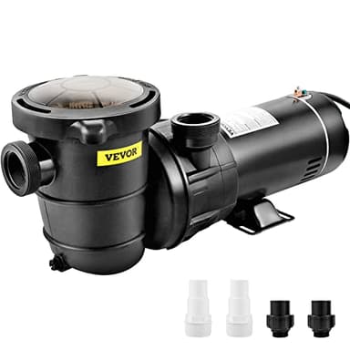 VEVOR Swimming Pool Pump, 1.5 HP 115 V, 1100 W Single Speed Pumps for Above Ground Pool w/Strainer Basket, 5280 GPH Max. Flow, Certification of ETL for Security