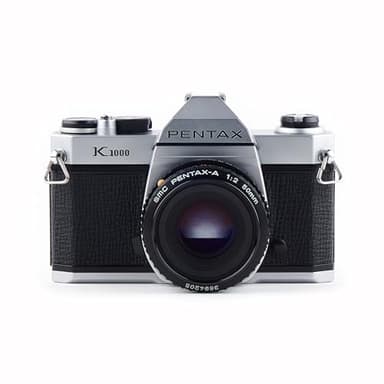 Pentax K1000 Manual Focus SLR Film Camera with Pentax 50mm Lens (Renewed)